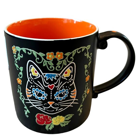 ELI + ANA 2022 Coffee Mug 21 oz Dia De Los Muertos Charlie Day Of The Dead Cat - Picture 1 of 15